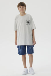 Polera Niño Print Posicional Gris