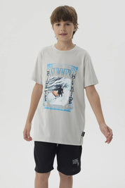 Polera Niño Print Posicional Gris