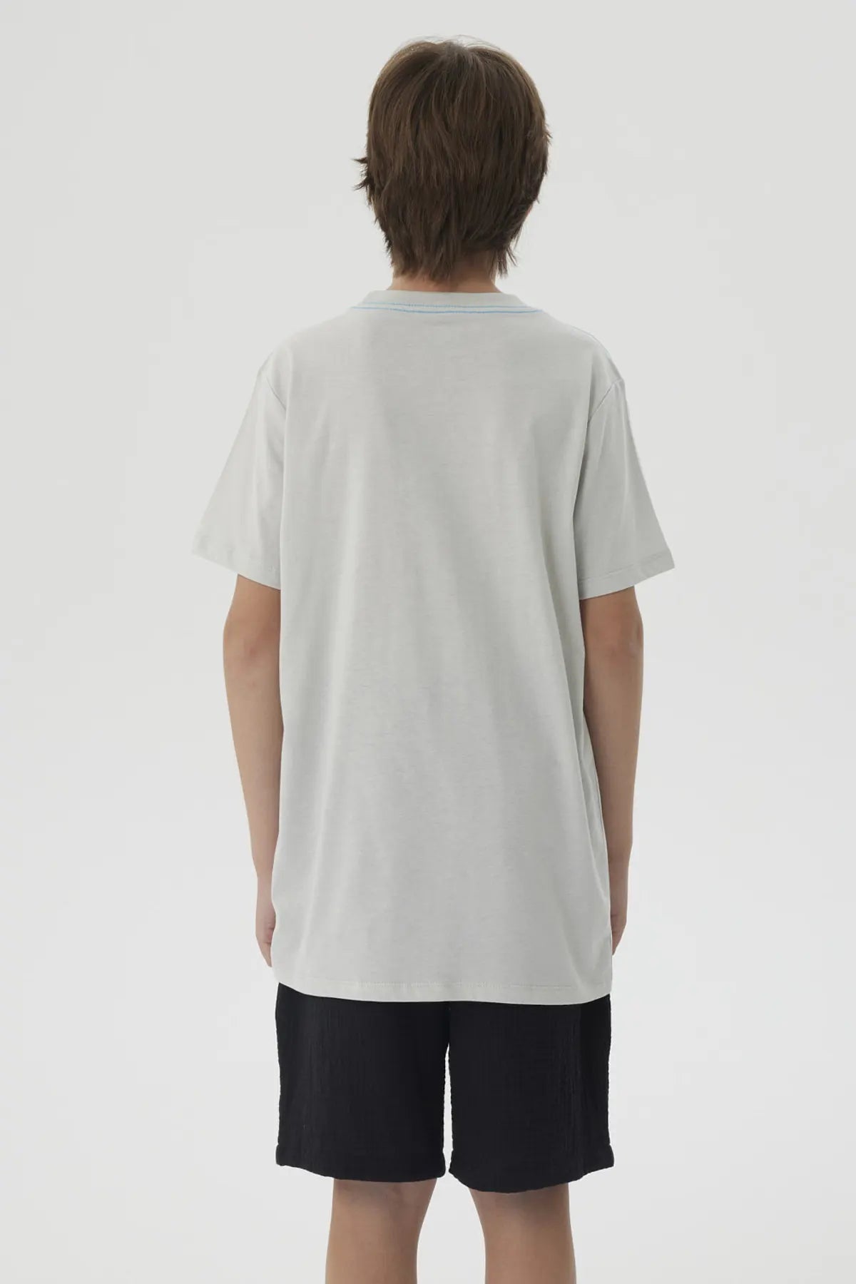 Polera Niño Print Posicional Gris