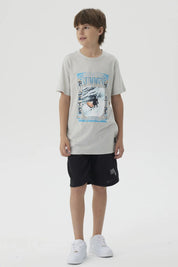 Polera Niño Print Posicional Gris