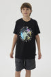 Polera Niño Print Posicional Negro