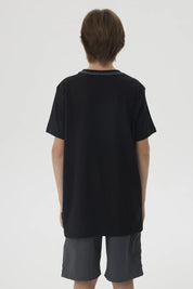 Polera Niño Print Posicional Negro