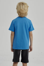 Polera Niño Puff Print Delantero Azul Claro