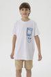 Polera Niño Print Posicional Blanco