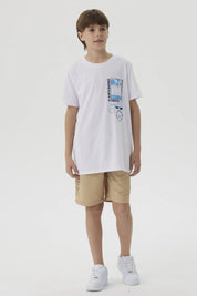 Polera Niño Print Posicional Blanco
