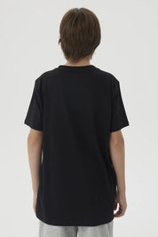 Polera Niño Print Posicional Negro