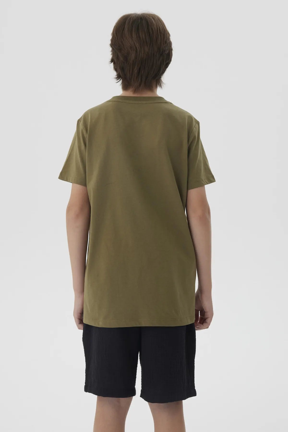 Polera Niño Print Posicional Verde Militar