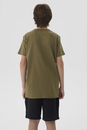 Polera Niño Print Posicional Verde Militar