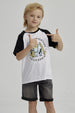 Polera Niño Raglan Print Negro
