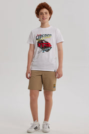 Short de Baño Niño Textura Kaki