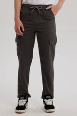 Pantalón Niño Gabardina Jogger Cargo Marengo
