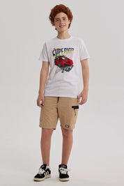 Bermuda Niño Cargo Taslan Kaki