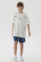 Bermuda Niño Denim Cargo Azul