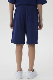 Bermuda Niño Print 3D Azul Oscuro