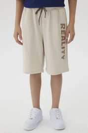 Bermuda Niño Print 3D Beige