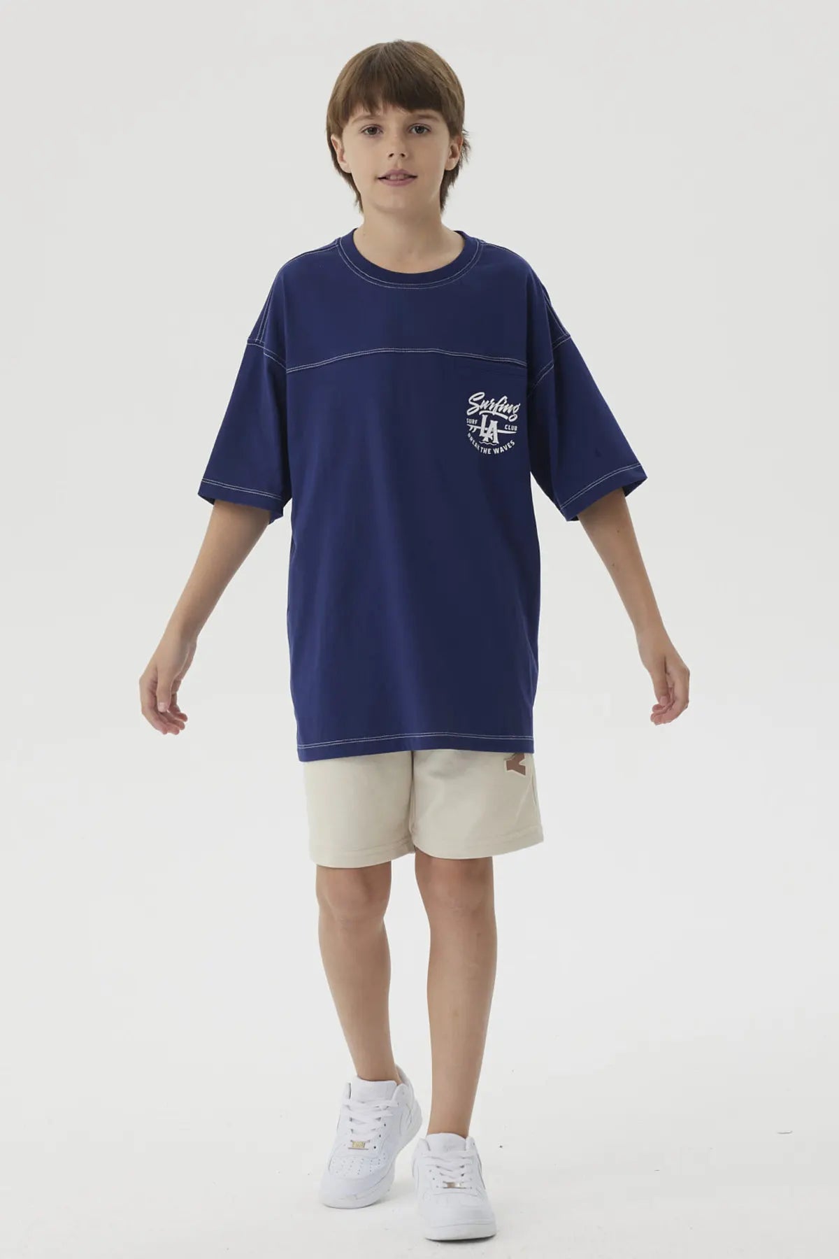 Bermuda Niño Print 3D Beige