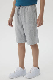 Bermuda Niño Print 3D Gris Melange