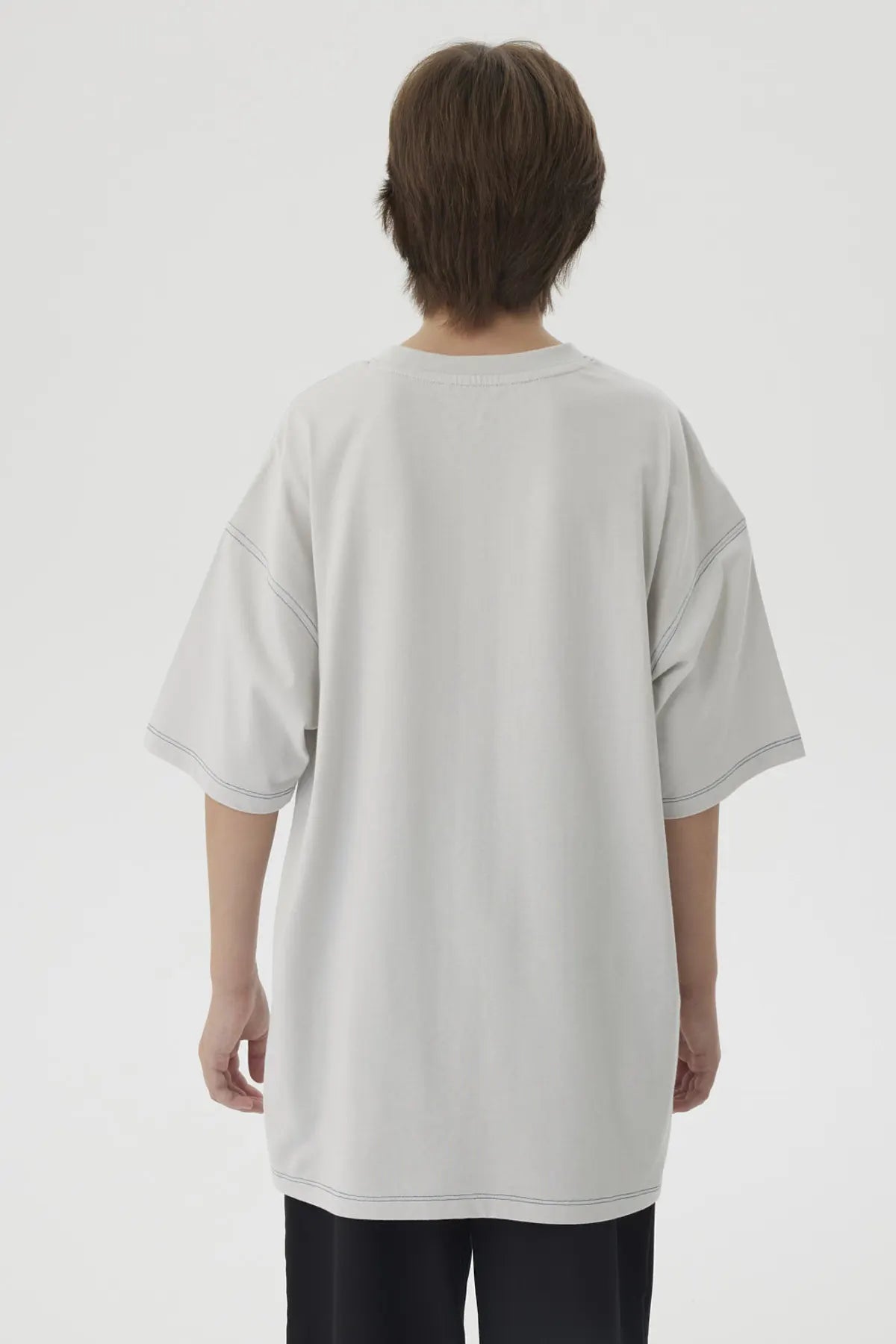 Polera Niño Bolsillo Print Gris