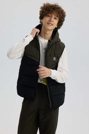 Parka Niño Bicolor Negro