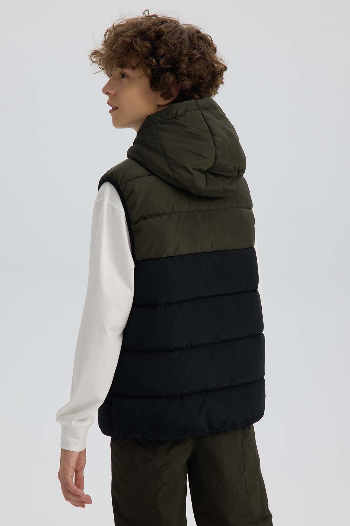 Parka Niño Bicolor Negro