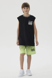 Bermuda Niño Franela Verde