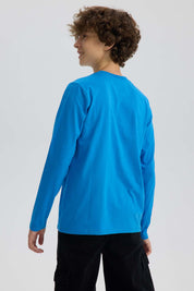 Polera Niño Print 3D Azul