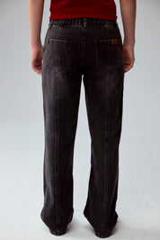 Jeans Niño Calce Recto Cortes Gris