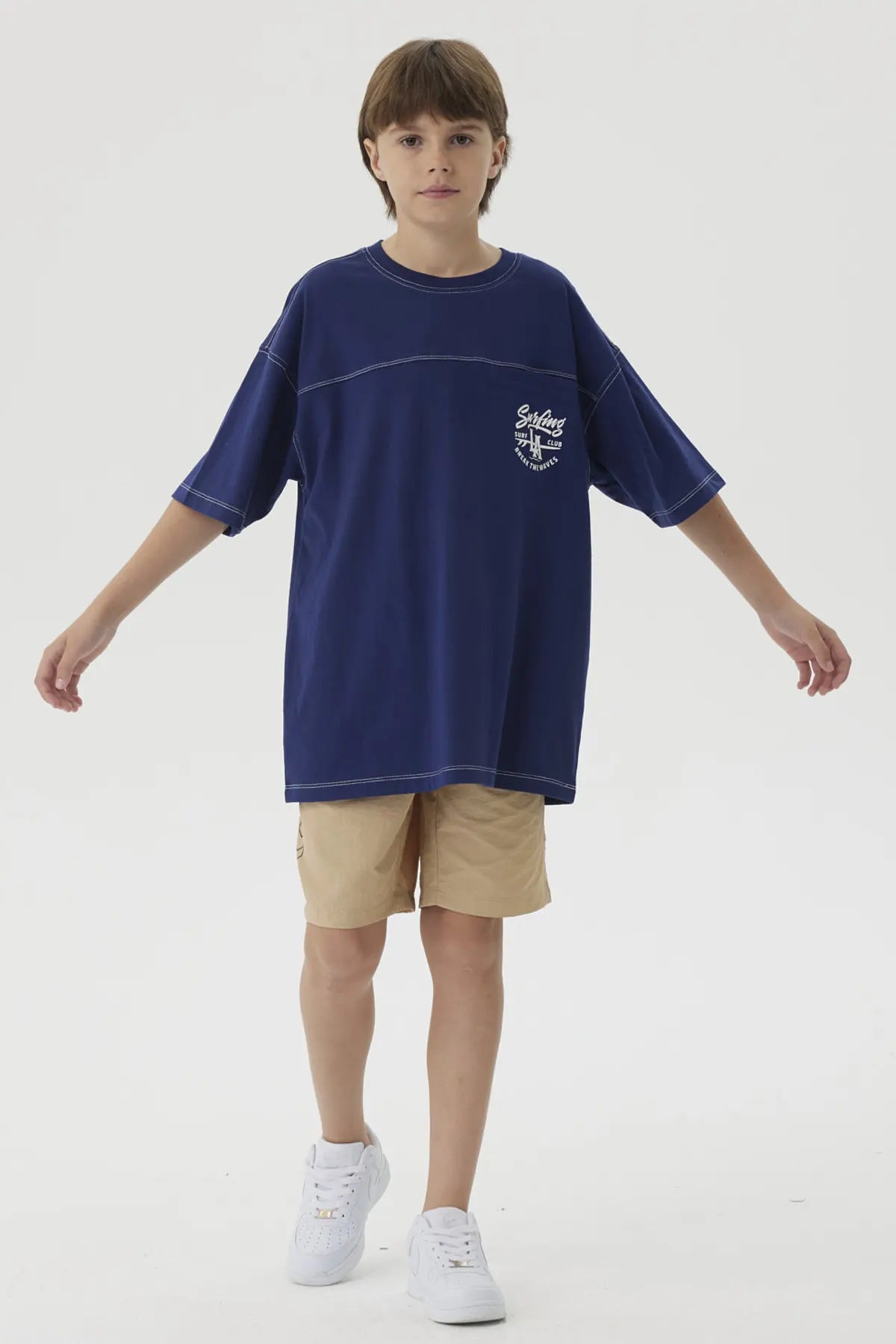 Bermuda Niño Con Cierre Kaki