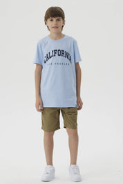 Bermuda Niño Con Cierre Verde Militar