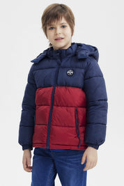 Parka Niño Básica Color Azul Oscuro