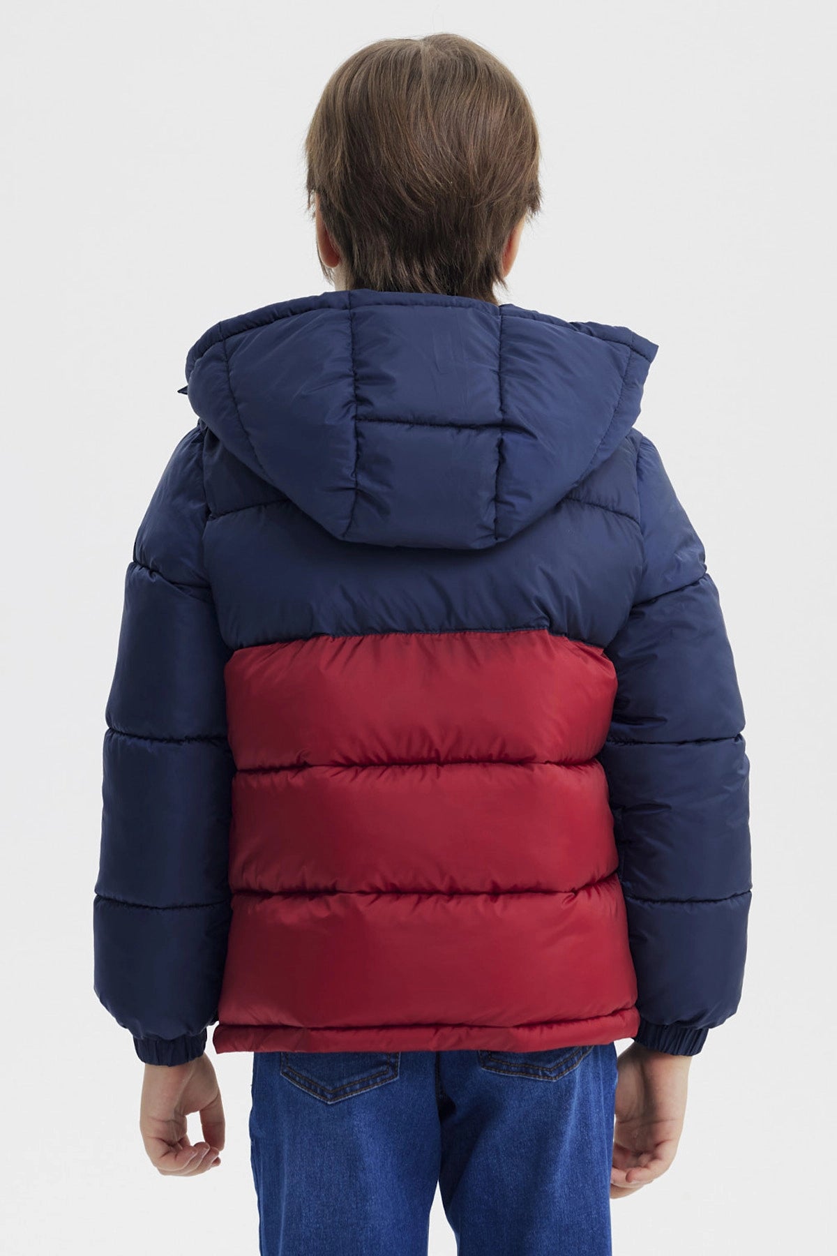 Parka Niño Básica Color Azul Oscuro