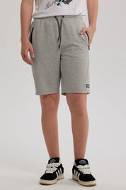 Bermuda Niño Con Bolsillo Con Cierre Gris Melange