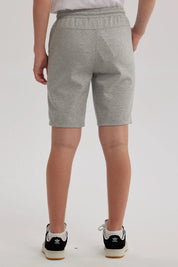 Bermuda Niño Con Bolsillo Con Cierre Gris Melange