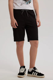 Bermuda Niño Con Bolsillo Con Cierre Negro