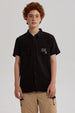 Camisa Niño Texto En Bolsillo Negro