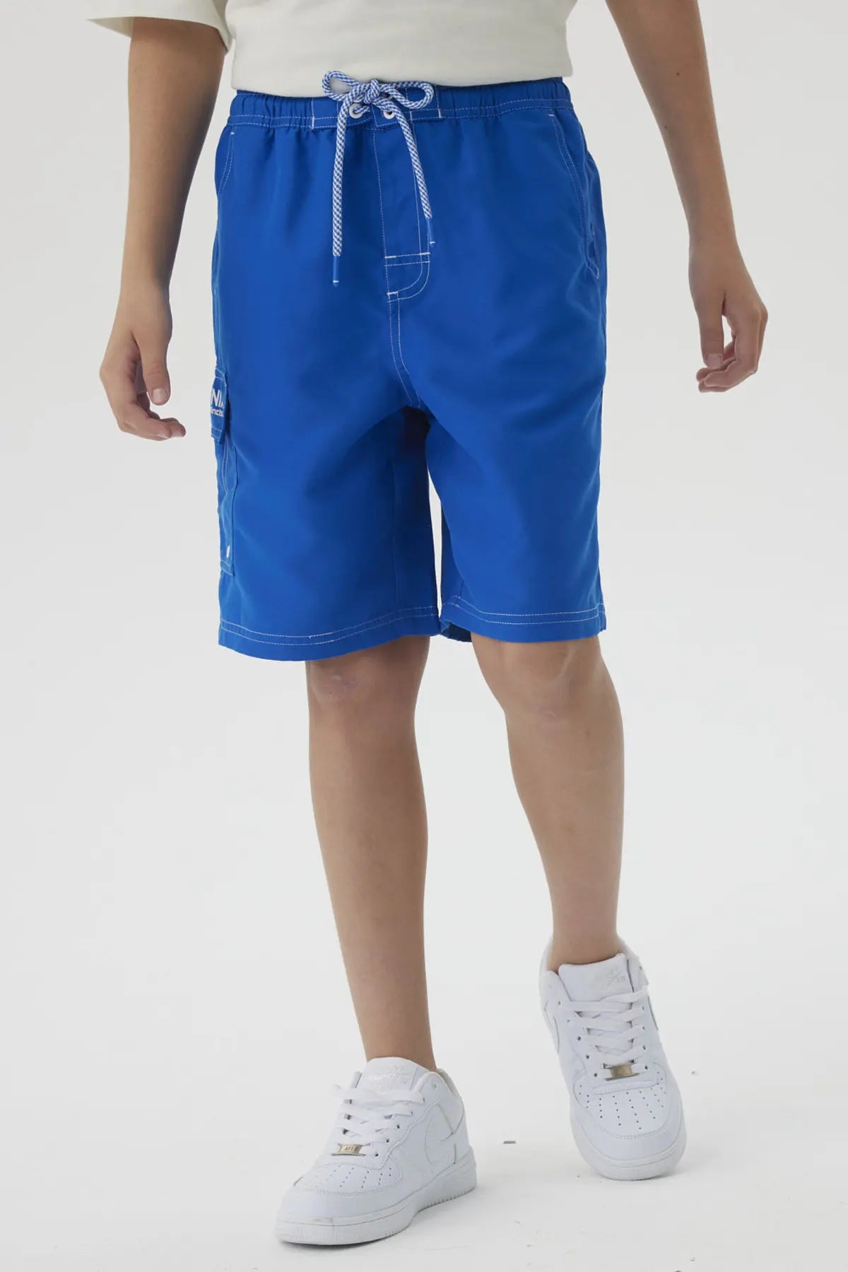 Short de Baño Niño Con Bolsillo Lateral Azulino