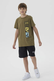 Bermuda Niño Textura Negro