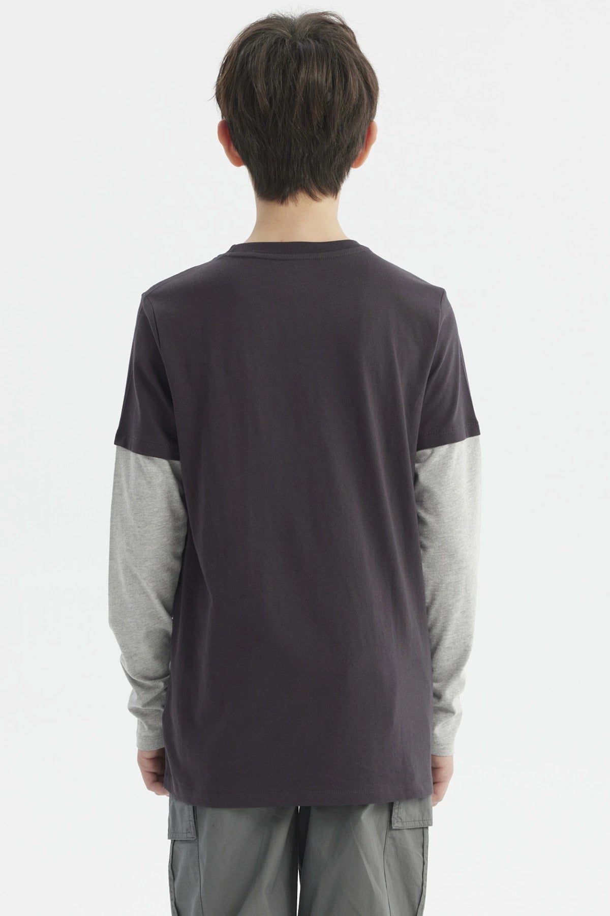 Polera Niño Básica Print Marengo