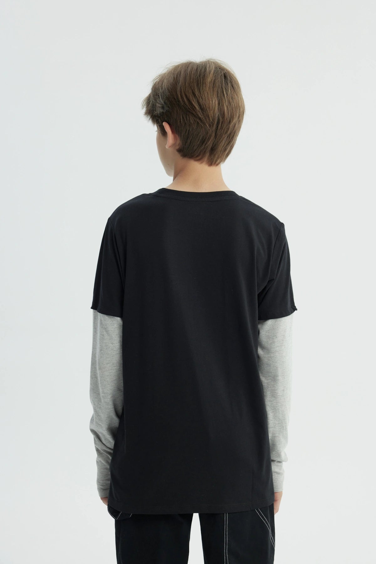 Polera Niño Básica Print Negro
