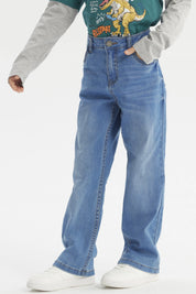 Jeans Niño Básico Azul