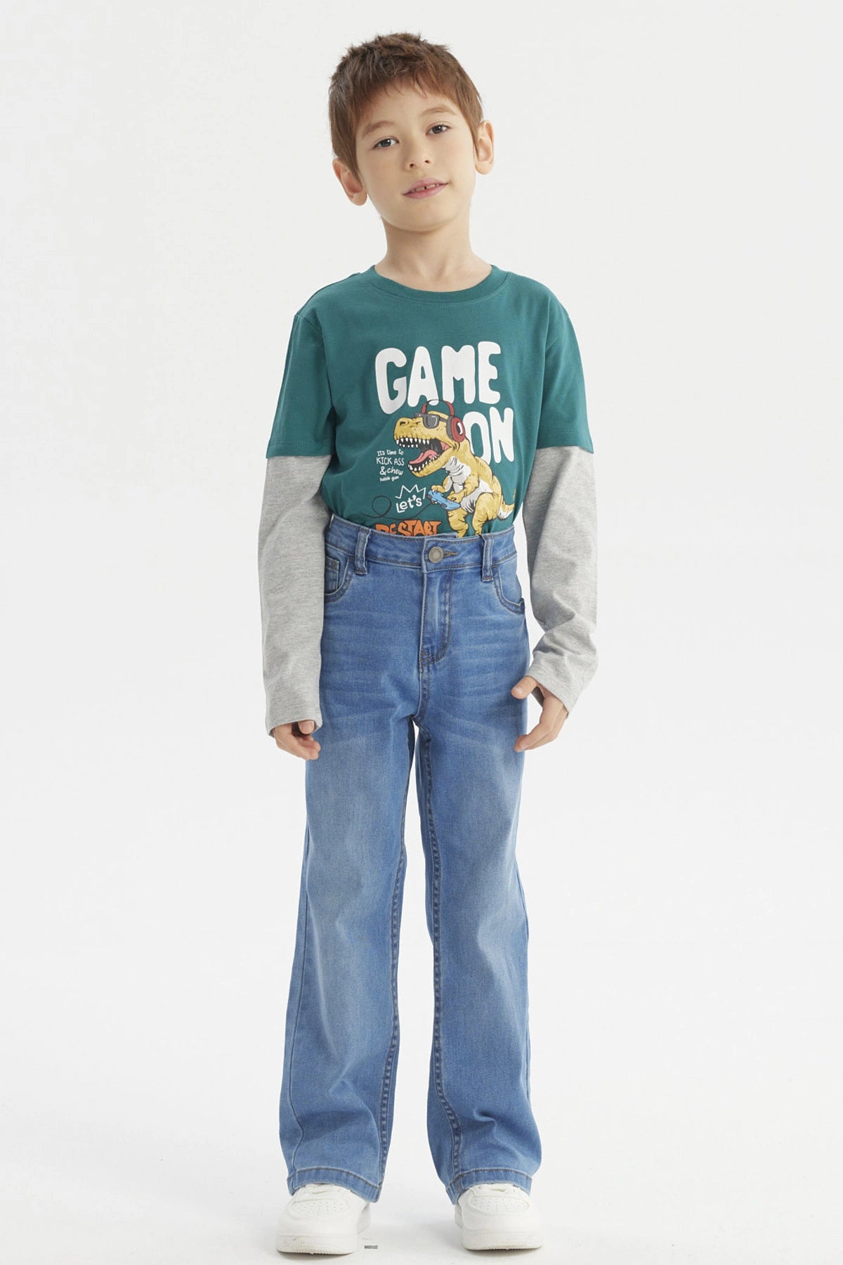 Jeans Niño Básico Azul