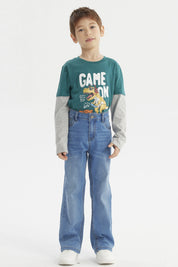 Jeans Niño Básico Azul