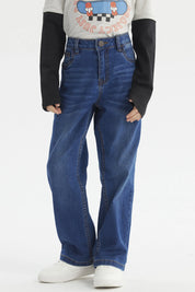 Jeans Niño Básico Azul Oscuro