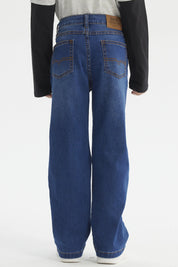 Jeans Niño Básico Azul Oscuro