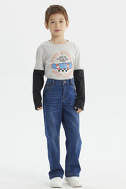 Jeans Niño Básico Azul Oscuro