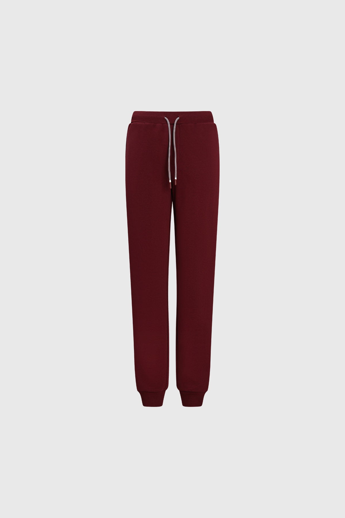 Bipack de pantalones buzo para niño en negro y burdeos con cintura elástica y cordones visibles diseño liso