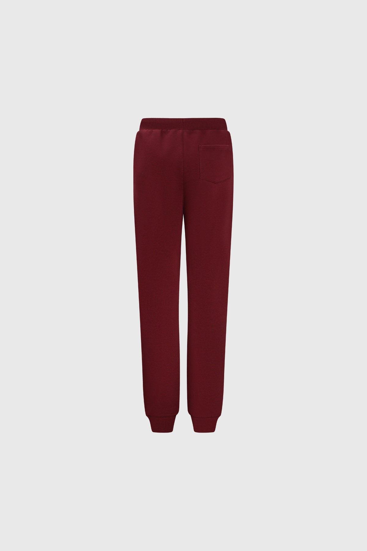 Bipack de pantalones buzo para niño en negro y burdeos con cintura elástica y cordones visibles diseño liso
