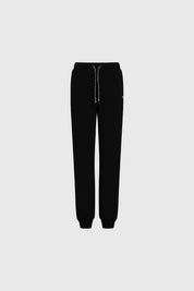 Bipack de pantalones buzo para niño en negro y burdeos con cintura elástica y cordones visibles diseño liso
