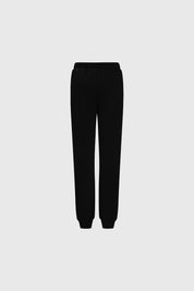 Bipack de pantalones buzo para niño en negro y burdeos con cintura elástica y cordones visibles diseño liso
