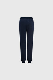 Pantalón buzo niño azul oscuro bipack con pretina ajustable y puños elásticos prenda lisa